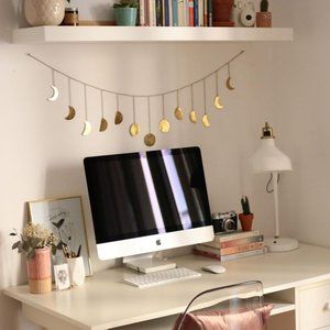 Urban Outfitters Hammered Metal Moon Cycle Banner